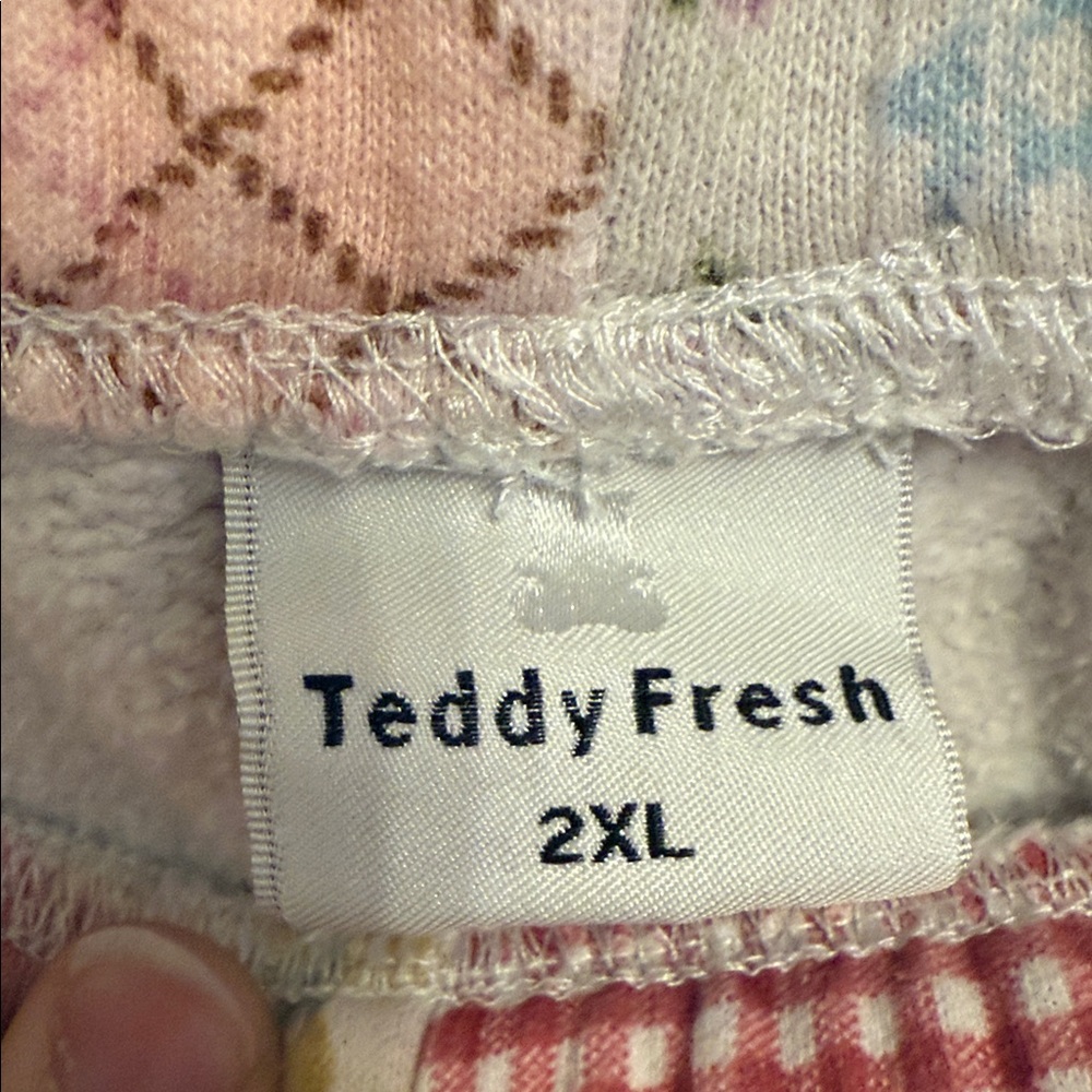 Teddy Fresh Limited Edition Patchwork Floral Ging… - image 4